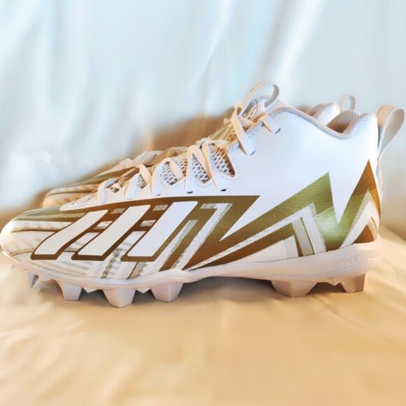 Adidas Men\'s Freak Spark MD 23 Mid Top Football Cleats in White/Gold, Sz 12 main image 14